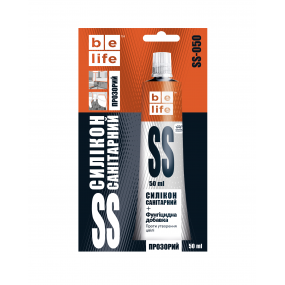 Санитарный силиконовый герметик (Прозрачный S-050), 50 мл