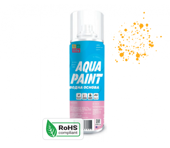 Краска Belife Aqua Paint оранжевая шелковисто матовая (А14)