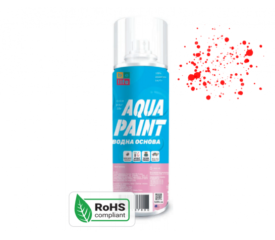 Краска Belife Aqua Paint красная шелковисто матовая (А6)