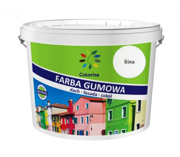 Краска резиновая для крыш "Colorina" 1,2 кг. (Белая)