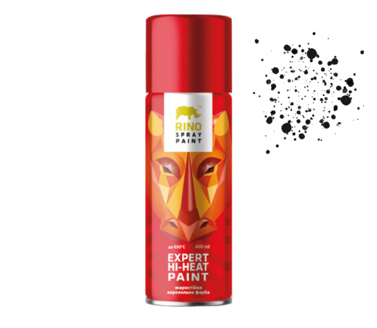 Фарба Rino Expert Hi-Heat матова чорна (RE-1200)