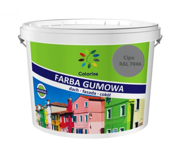 Краска резиновая для крыш "Colorina" 1,2 кг. (RAL 7046 серая)